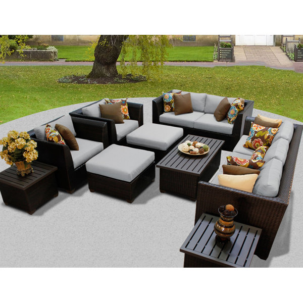 Sol 72 Outdoor™ Tegan 12 Piece Sectional Seating Group with Cushions